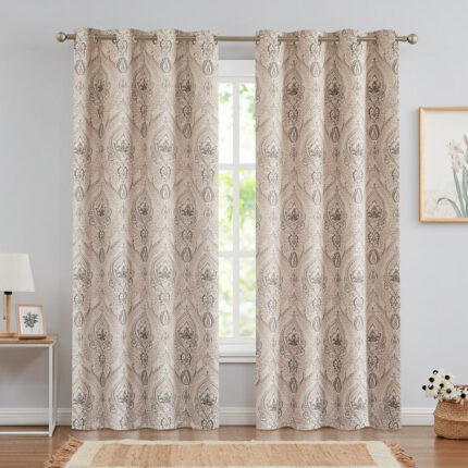 Radko Polyester Semi Sheer Curtain Pair (Set of 2) - Chic Decora