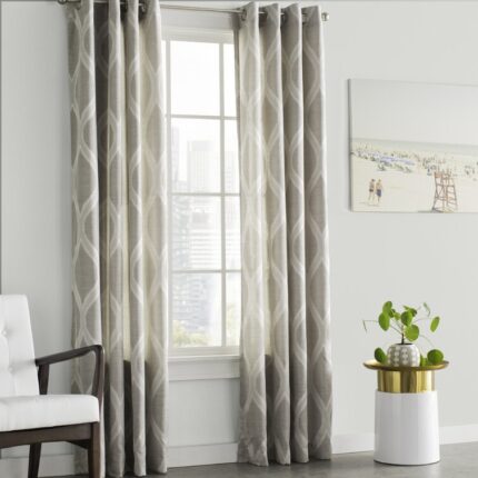 Borach Polyester Semi Sheer Curtain Pair (Set of 2) - Chic Decora