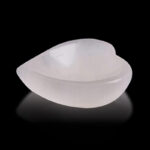 Borkholder Selenite Crystal Heart Shape Bowl, Healing Medication & Home Decoration Stone White - Chic Decora