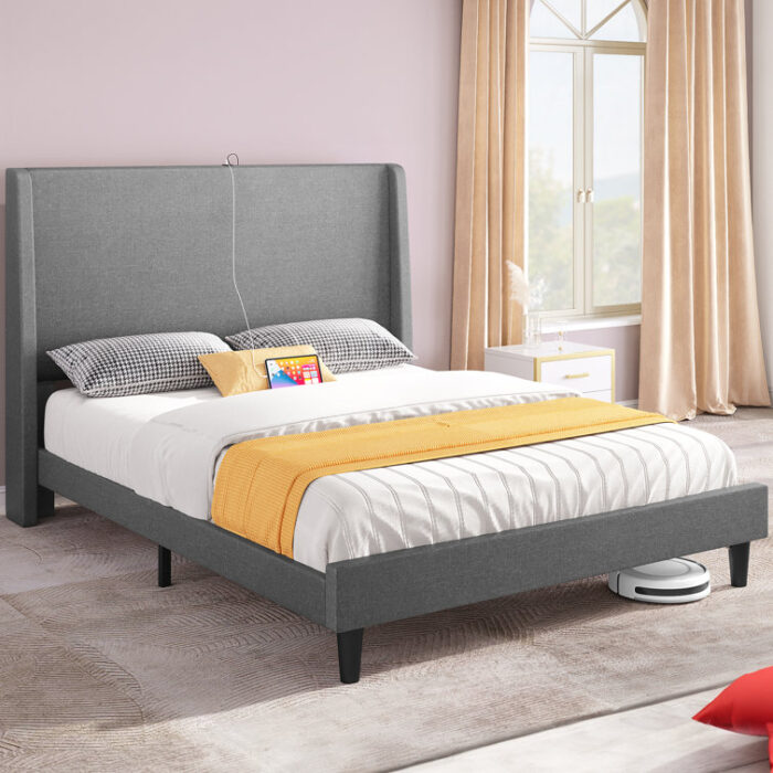 Borth Upholstered Bed - Chic Decora