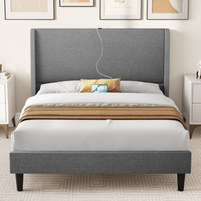 Borth Upholstered Bed - Chic Decora