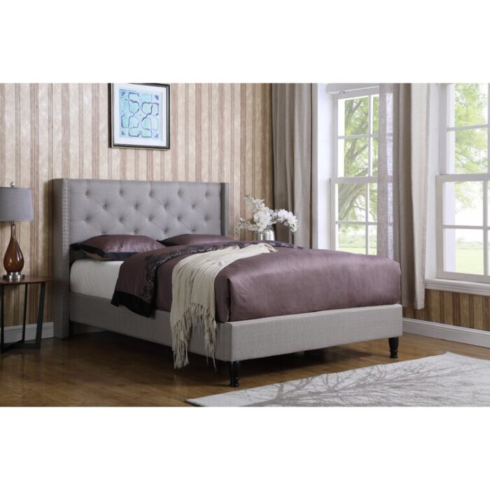 Boswell Upholstered Wingback Bed - Chic Decora