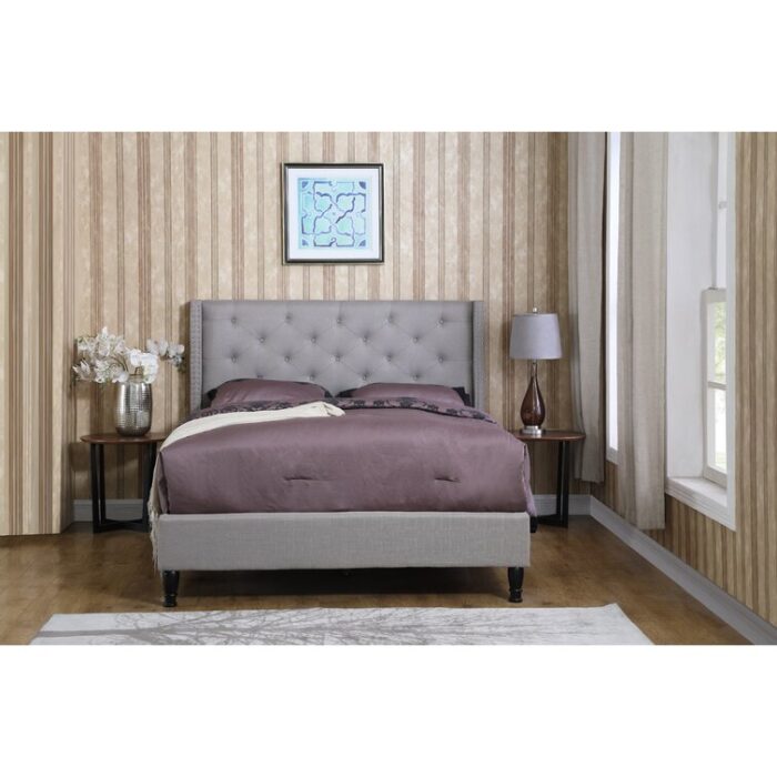 Boswell Upholstered Wingback Bed - Chic Decora