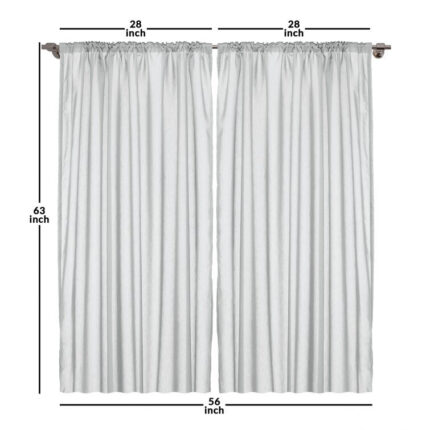 Botanical Floral Semi-Sheer Rod Pocket Curtain Panels (Set of 2) - Chic Decora