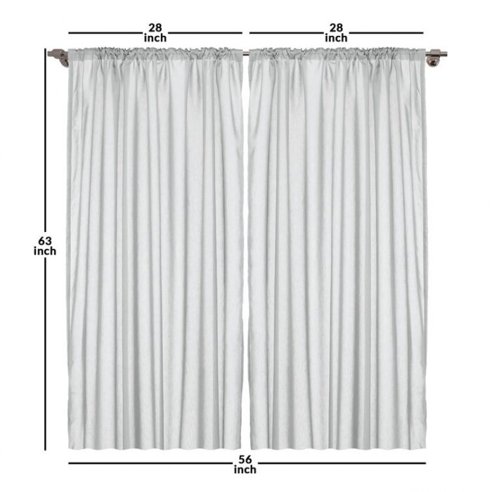 Botanical Floral Semi-Sheer Rod Pocket Curtain Panels (Set of 2) - Chic Decora