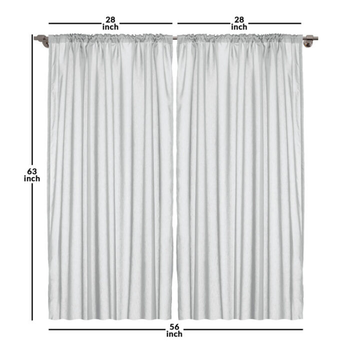 Botanical Floral Semi-Sheer Rod Pocket Curtain Panels (Set of 2) - Chic Decora