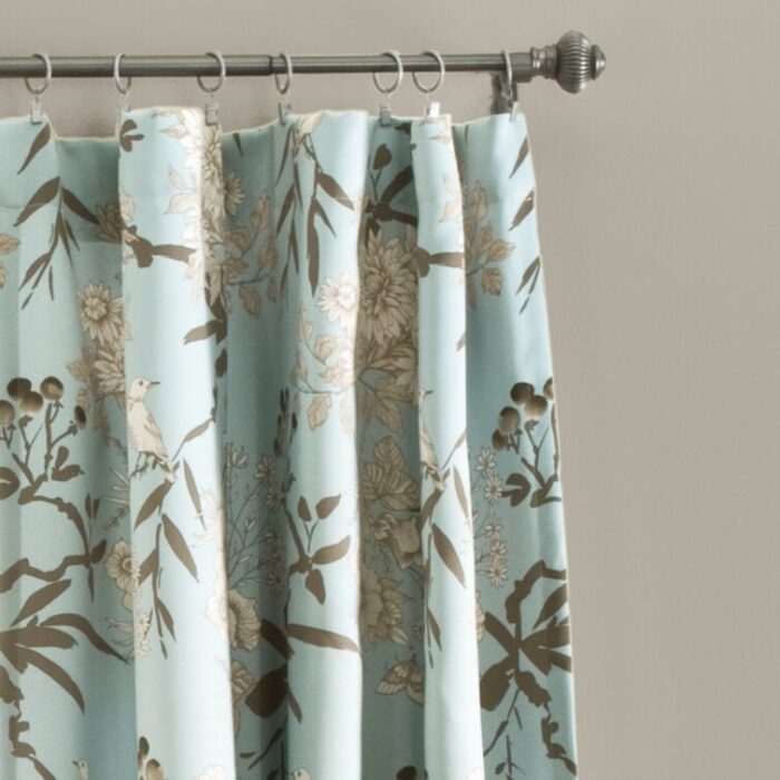 Botanical Garden Polyester Room Darkening Curtain Pair (Set of 2) - Chic Decora