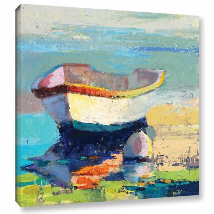 Bottle Green Boat Graphic Art on Canvas - Chic Decora