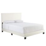 Boyd Sleep Florence 4 Slat Platform Bed Frame, Faux Leather Upholstered, Carouthers - Chic Decora