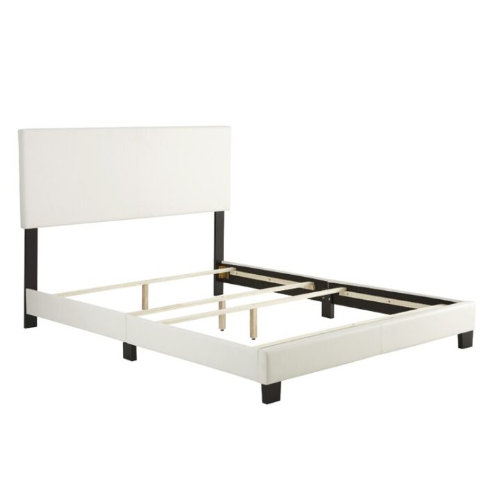 Boyd Sleep Florence 4 Slat Platform Bed Frame, Faux Leather Upholstered, Carouthers - Chic Decora