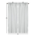 Braylene Botanical Mixed Semi-Sheer Rod Pocket Curtain Panels (Set of 2) - Chic Decora