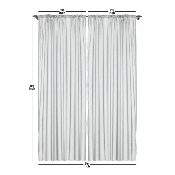 Braylene Botanical Mixed Semi-Sheer Rod Pocket Curtain Panels (Set of 2) - Chic Decora