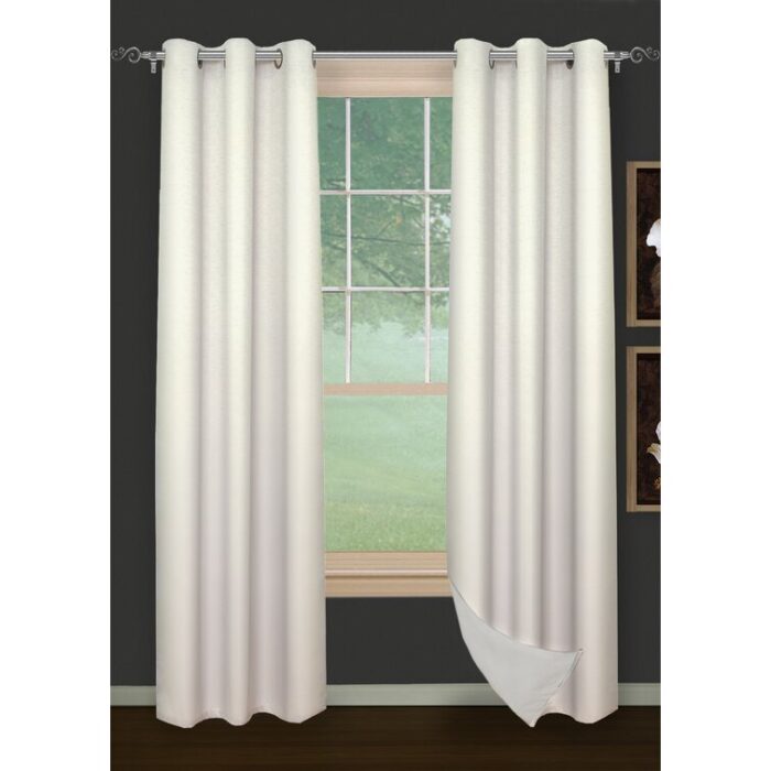 Brick Polyester Room Darkening Curtain Pair (Set of 2) - Chic Decora