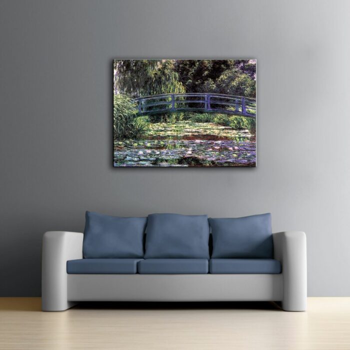 Bridge at Sea Rose Pond by Claude Monet Graphic Art on Canvas - Chic Decora