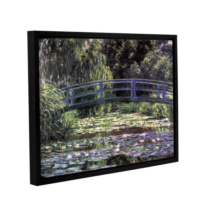 Bridge at Sea Rose Pond by Claude Monet Graphic Art on Canvas - Chic Decora