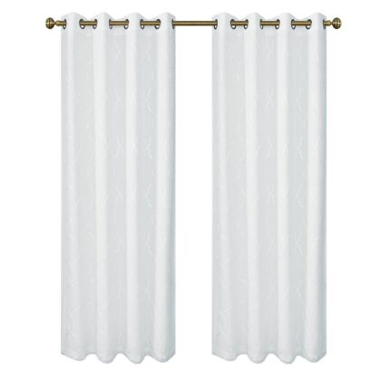 Brigit Polyester Semi Sheer Curtain Pair (Set of 2) - Chic Decora