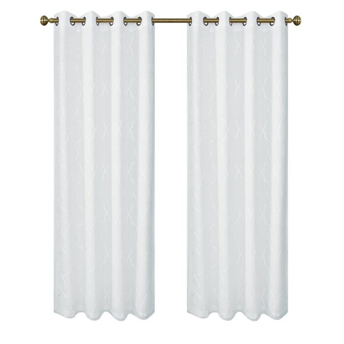 Brigit Polyester Semi Sheer Curtain Pair (Set of 2) - Chic Decora