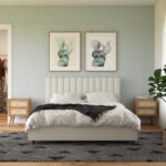 Brittany Upholstered Platform Bed - Chic Decora