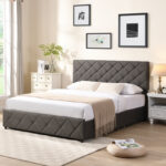 Brooklet Upholstered Platform Storage Bed - Chic Decora