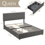 Brooklet Upholstered Platform Storage Bed - Chic Decora