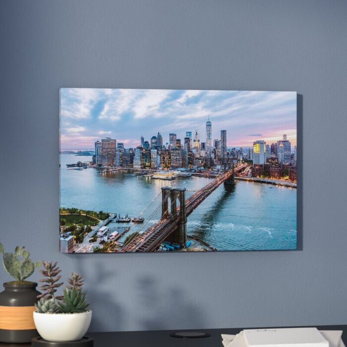 Brooklyn Bridge and Lower Manhattan Skyline, New York City, New York, USA by Matteo Colombo – Photograph Print - Chic Decora