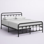 Buckmaster 39.5″ Modern Metal Bed Frame with Design Headboard/No Box Spring Needed - Chic Decora