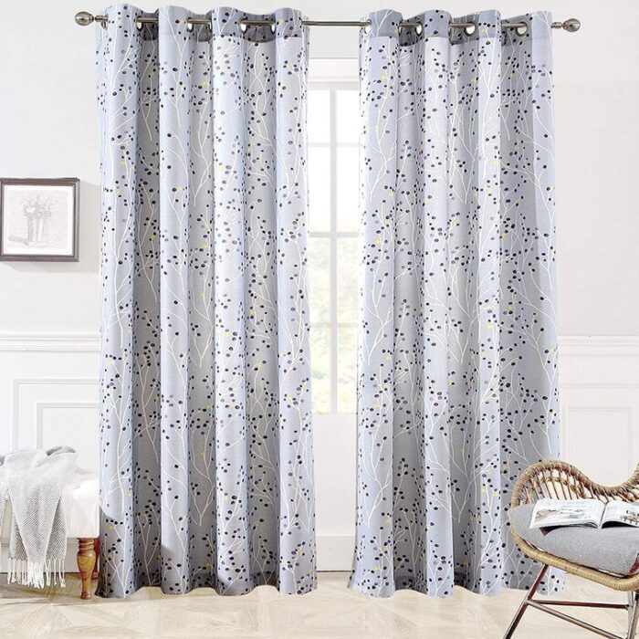 Bucks Polyester Room Darkening Curtain Pair (Set of 2) - Chic Decora