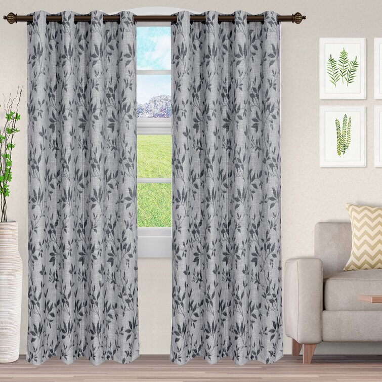 Ashong Polyester Blackout Curtain Pair (Set of 2) - Chic Decora