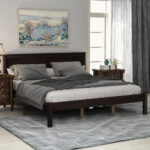 Buhr Wood Platform Bed With Headboard - Chic Decora