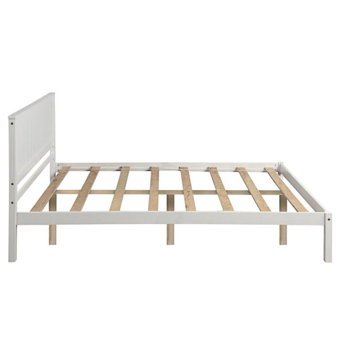 Buhr Wood Platform Bed With Headboard - Chic Decora