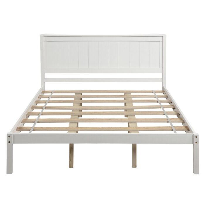 Buhr Wood Platform Bed With Headboard - Chic Decora