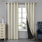 Bursaite 100 Percent Blackout Double Layers Lined Curtain Panel Pair (Set of 2) - Chic Decora