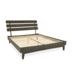 Caden Solid Wood Platform Bed with Adjustable Headboard, Mid-Century Modern - Chic Decora