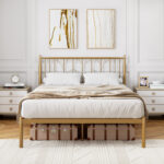 Cahilly Metal Slat Bed - Chic Decora