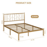 Cahilly Metal Slat Bed - Chic Decora