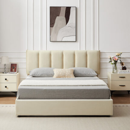 Tevrat Isanti Queen Platform Bed with Headboard - Chic Decora