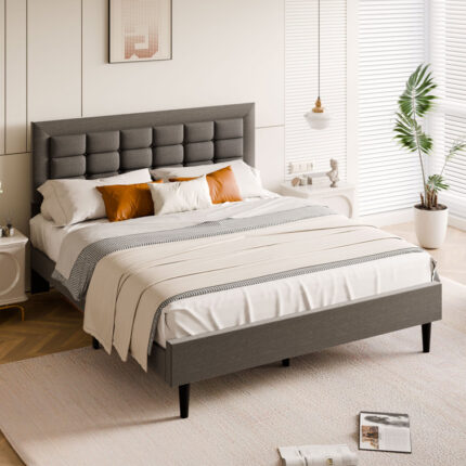 Caldarelli Upholstered Platform Bed - Chic Decora