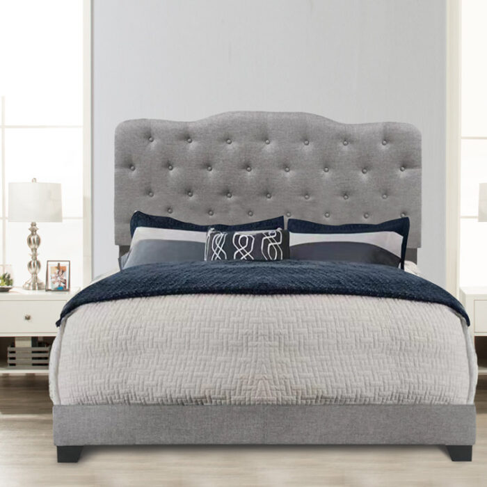 Caliopia Upholstered Standard Bed - Chic Decora