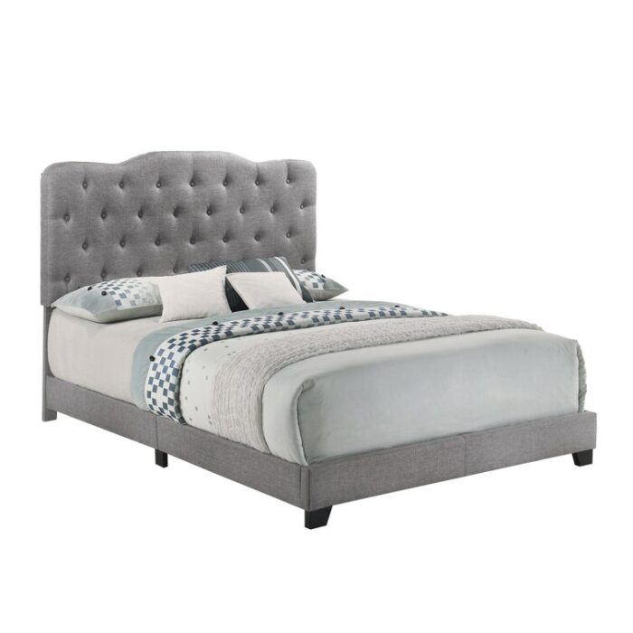 Caliopia Upholstered Standard Bed - Chic Decora