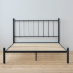 Calista Metal Slat Headboard Bed - Chic Decora