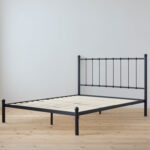 Calista Metal Slat Headboard Bed - Chic Decora