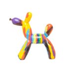 Calkins Plus Graffiti Resin Dog Sculpture – 12″ tall - Chic Decora