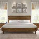 Camira Solid Wood Slat Bed Pine Platform - Chic Decora