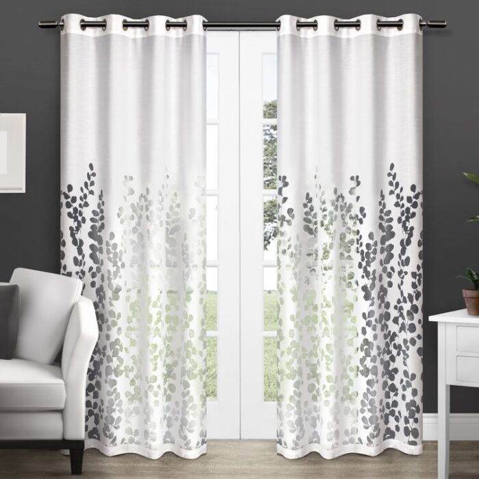 Cangelosi Cotton Blend Sheer Curtain Pair (Set of 2) - Chic Decora