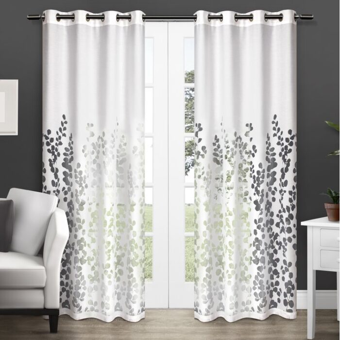 Cangelosi Cotton Blend Sheer Curtain Pair (Set of 2) - Chic Decora