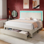 Caniya Upholstered Platform Storage Bed - Chic Decora