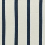 Cariya Upholstered White and Navy Stripe Coastal Solid Wood Bed - Chic Decora