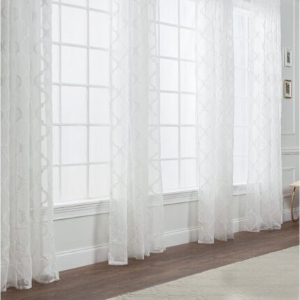 Polyester Semi Sheer Sliding Panel Pair (Set of 2) - Chic Decora