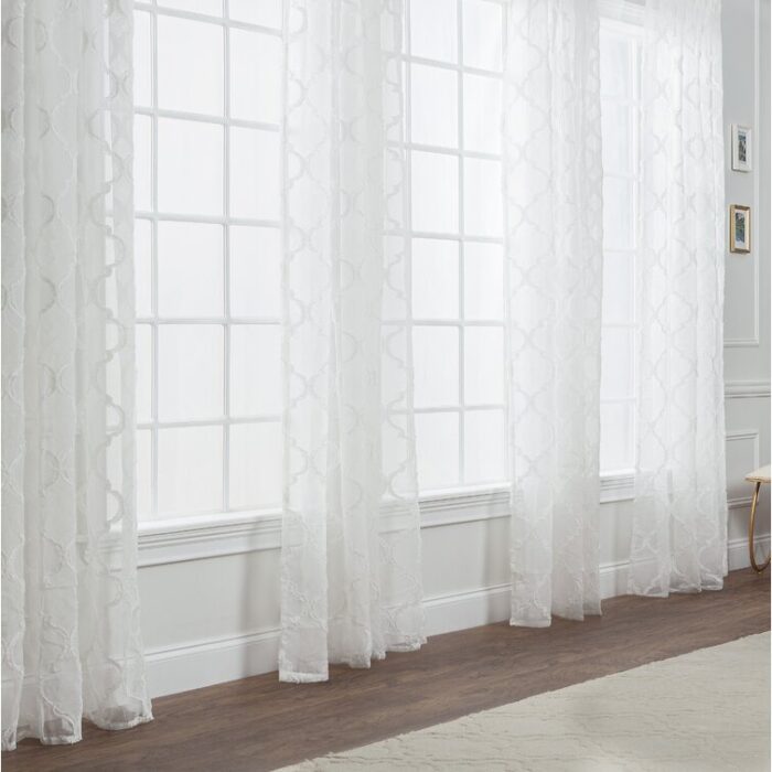 Carlena Polyester Sheer Curtain Pair (Set of 2) - Chic Decora