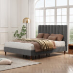 Carmesa Upholstered Platform Bed - Chic Decora